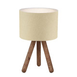 Llambë tavoline PWL-1151 pakoworld E27 bezhë-arre D19x32cm