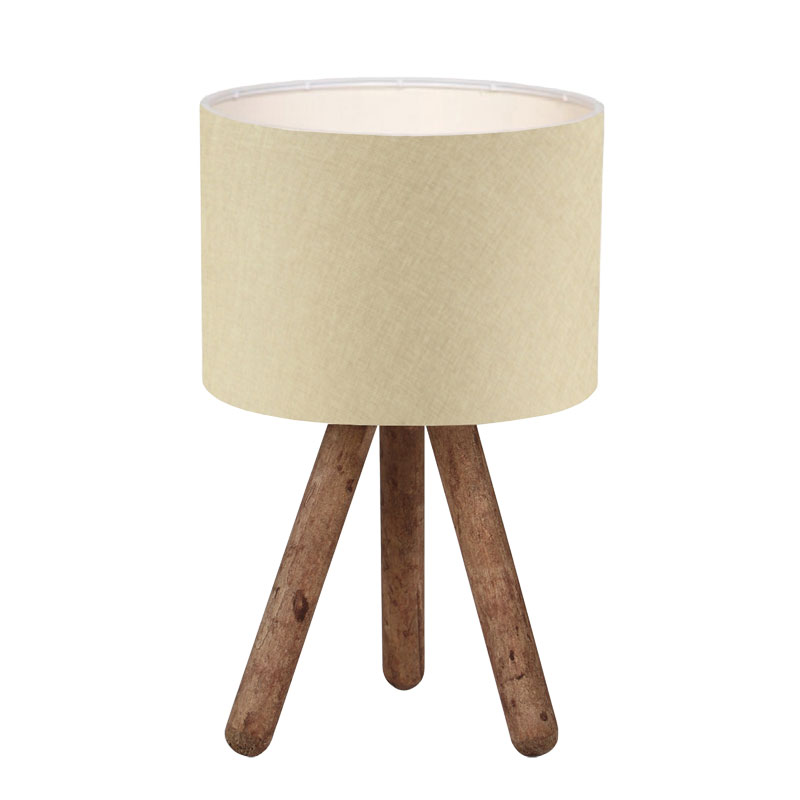 Llambë tavoline PWL-1151 pakoworld E27 bezhë-arre D19x32cm