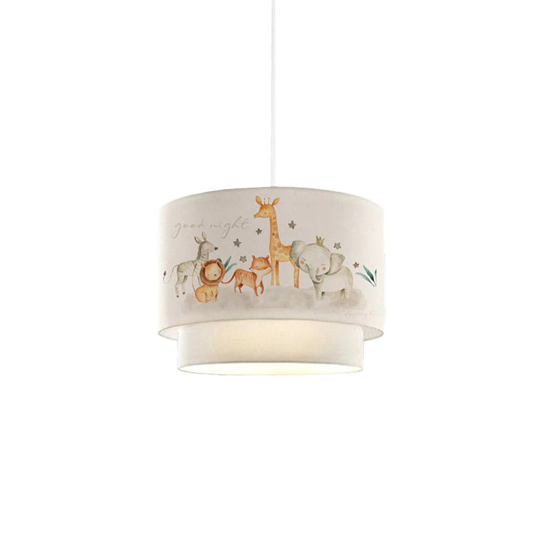 Ndriçues tavani për fëmijë PWL-1097 pakoworld E27 i bardhë-portokalli D30x20cm