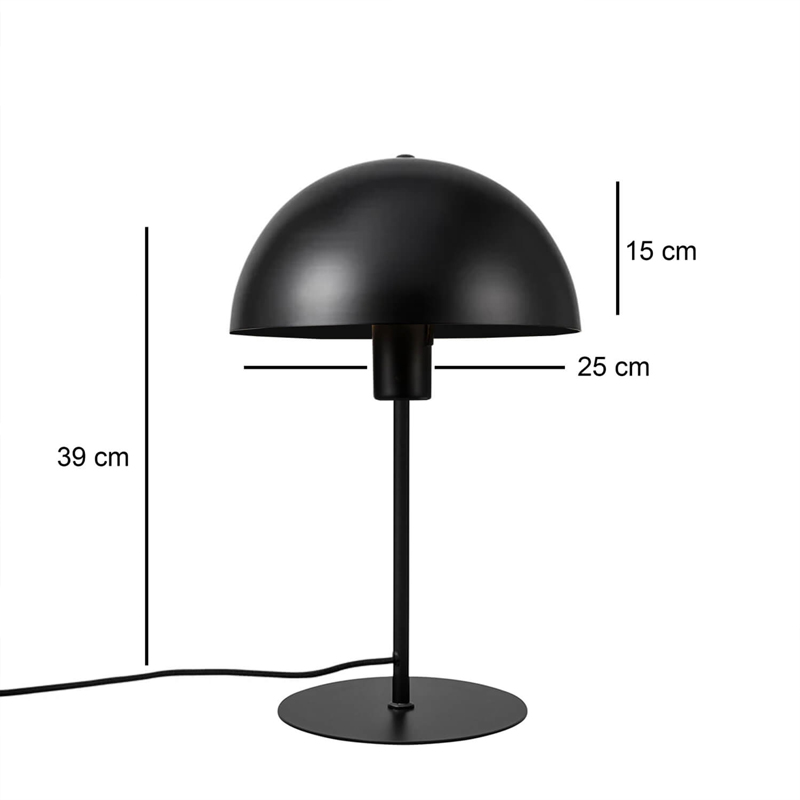 Llamba tavoline Desker pakoworld E27 metal-e zezë D25x39cm
