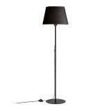 Llambë dyshemeje Lumider pakoworld E27 pëlhurë-metal i zi D35x152cm