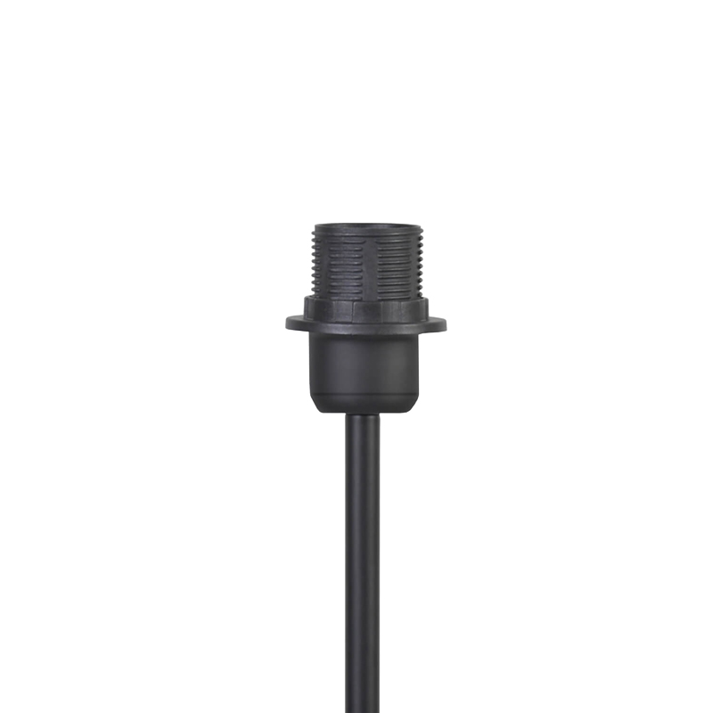 Llambë dyshemeje Lumider pakoworld E27 pëlhurë-metal i zi D35x152cm