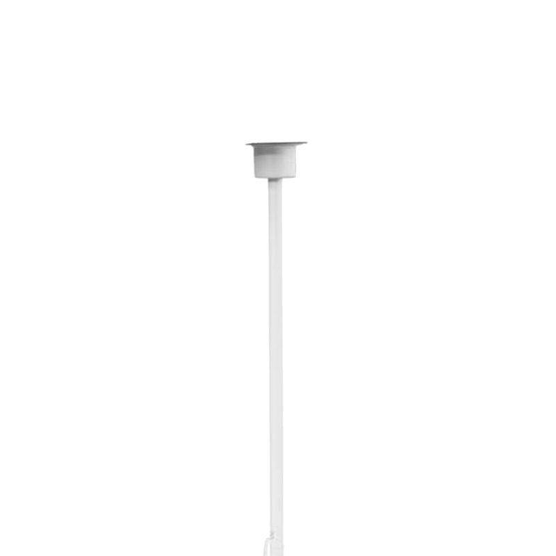 Llambë dyshemeje Lumider pakoworld E27 pëlhurë-metal i bardhë D35x152cm