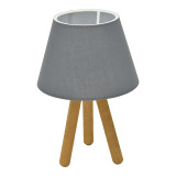 Llambë tavoline PWL-1071 pakoworld E27 gri-arrë D22x32cm