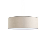 Llamba tavani Rufio pakoworld E27 në nuancë kafe-krem D50x20cm
