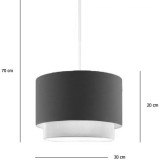 Llamba tavani Rufio pakoworld E27 në nuancë bezhë-kafe D50x20cm