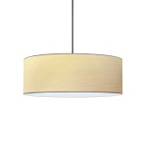 Llamba tavani Rufio pakoworld E27 në nuancë bezhë-kafe D50x20cm