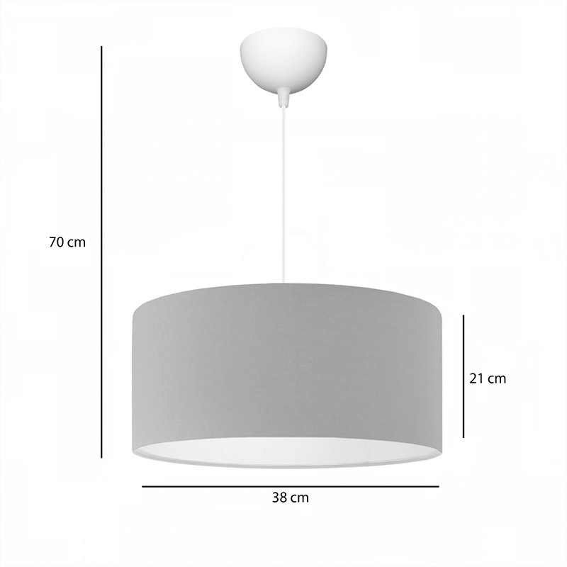 Llambë tavani me një dritë PWL-1091 pakoworld E27 në nuancë bezhe D38x21cm