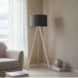 Llamba dyshemeje PWL-1060 pakoworld E27 natyrale-antracit D38x140cm