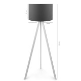 Llamba dyshemeje PWL-1060 pakoworld E27 natyrale-antracit D38x140cm