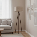 Llamba dyshemeje PWL-1059 pakoworld E27 në nuancë rëre/bezhe-arre D38x140cm