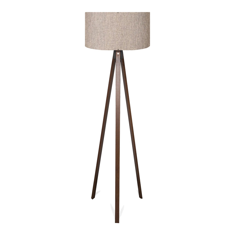 Llamba dyshemeje PWL-1059 pakoworld E27 në nuancë rëre/bezhe-arre D38x140cm