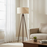 Llamba dyshemeje PWL-1059 pakoworld E27 në ngjyrë krem-arre D38x140cm