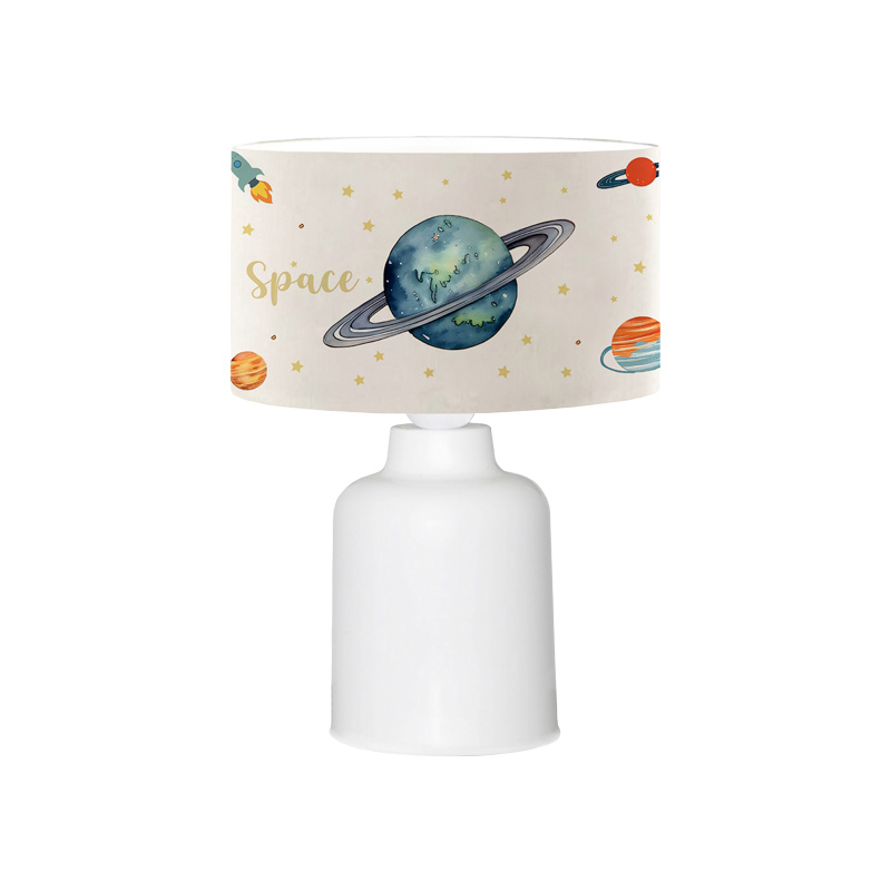 Llambë tavoline për fëmijë Saturn pakoworld shumëngjyrëshe-bardhë D24x32cm