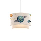 Llambë tavani për fëmijë Saturn pakoworld shumëngjyrëshe-e bardhë D30x20cm