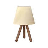 Llamba tavoline PWL-1071 pakoworld E27 bejzhë-arre D22x32cm