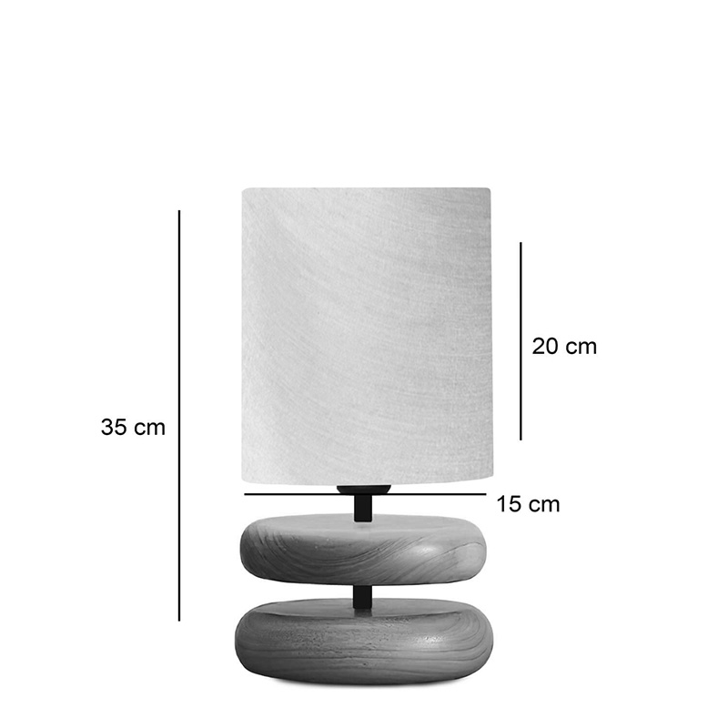 Llambë tavoline Clarion pakoworld E14 bezhe-arrë D15x35cm