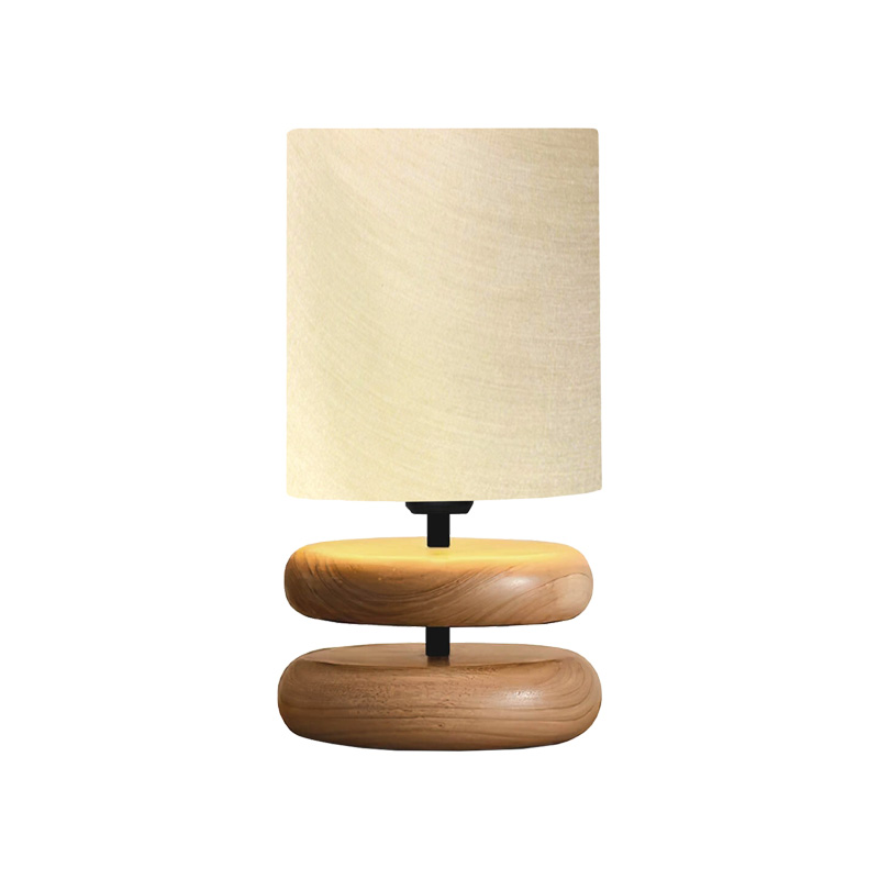 Llambë tavoline Clarion pakoworld E14 bezhe-arrë D15x35cm