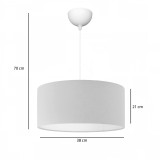 Ndriçues tavani PWL-1091 pakoworld E27 gri e çelur D38x21cm