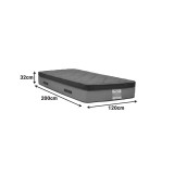 Dyshek Deluxe pakoworld me susta xhepi me dy anet 32cm 120x200cm