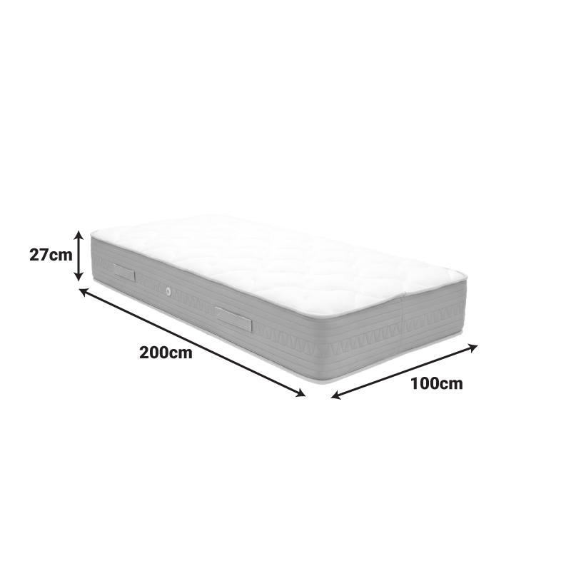 Dyshek Sleepy pakoworld me susta bonnel me dy anë 27cm 100x200cm
