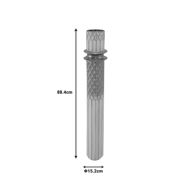 Vazo dekorative Sammy Inart metal në nuancë ari dhe të bardhë D15.2x88.4cm