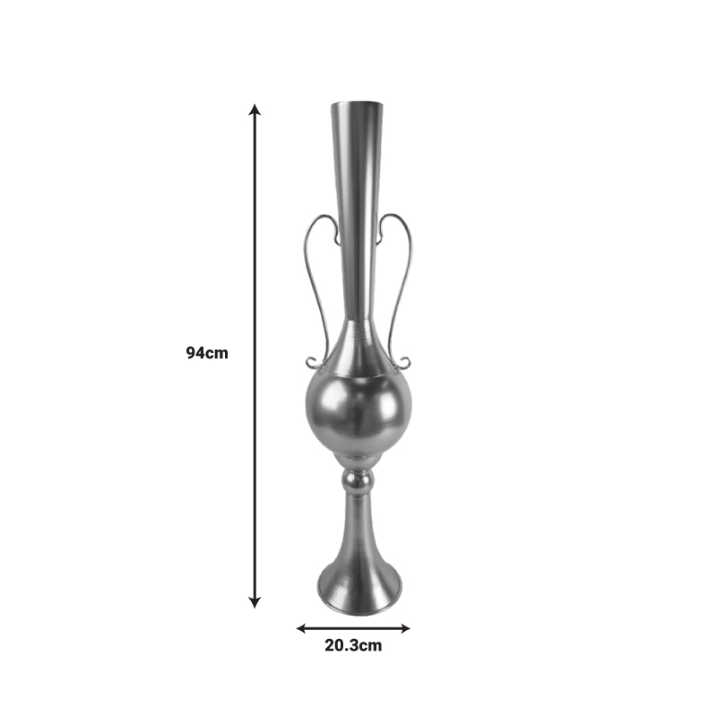Vazo dekorative Hra Inart metal në nuancë ari D20.3x94cm