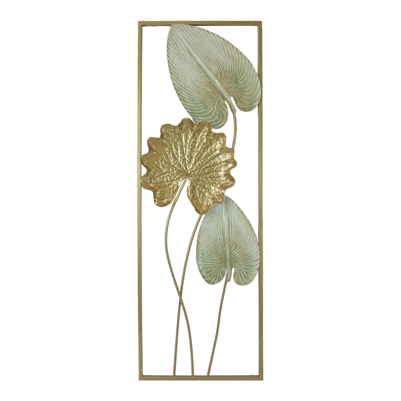 Dekorim muri Tropana II Inart metal në nuancë ari dhe të bardhë 31x2.5x90.2cm