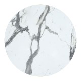 Pllakë tavoline Melody pakoworld HPL mermer i bardhë Φ60cm 12mm trashësi