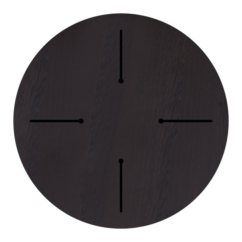 Portico pakoworld HPL wenge tavolinë Φ60cm, trashësi 12mm