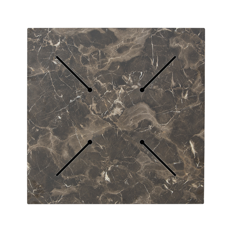 Pllakë tavoline Verhia pakoworld HPL me pamje mermeri gri e errët 60x60cm 12mm e trashë