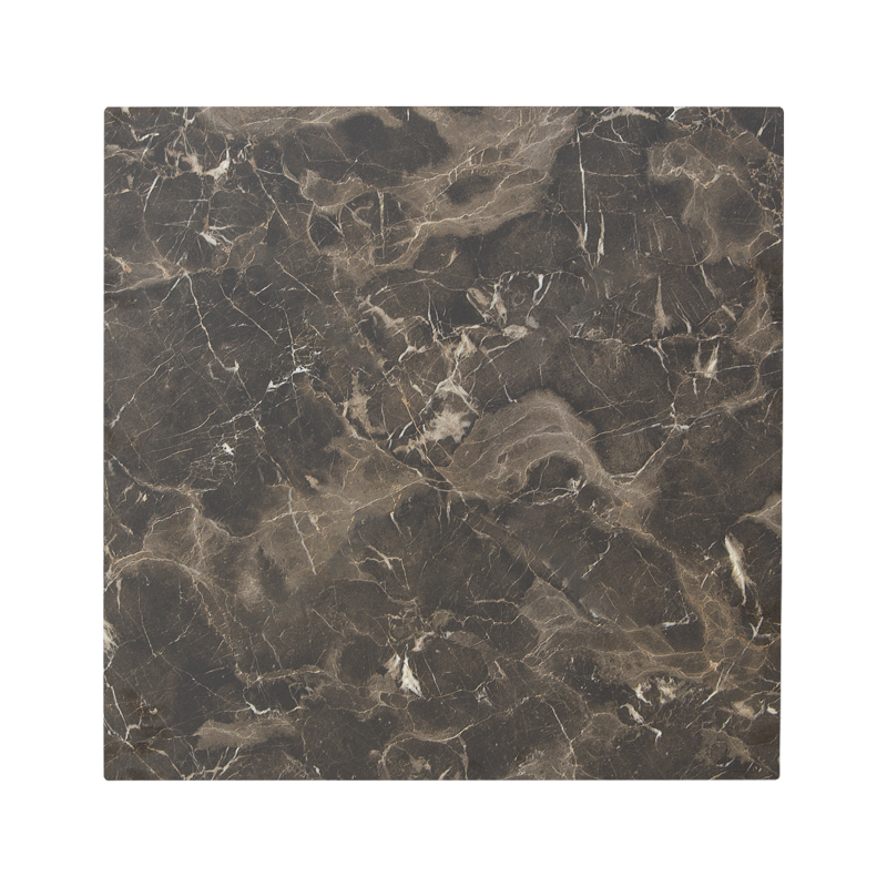 Pllakë tavoline Verhia pakoworld HPL me pamje mermeri gri e errët 60x60cm 12mm e trashë