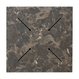 Pllakë tavoline Verhia pakoworld HPL me pamje mermeri gri e errët 69x69cm 12mm e trashë