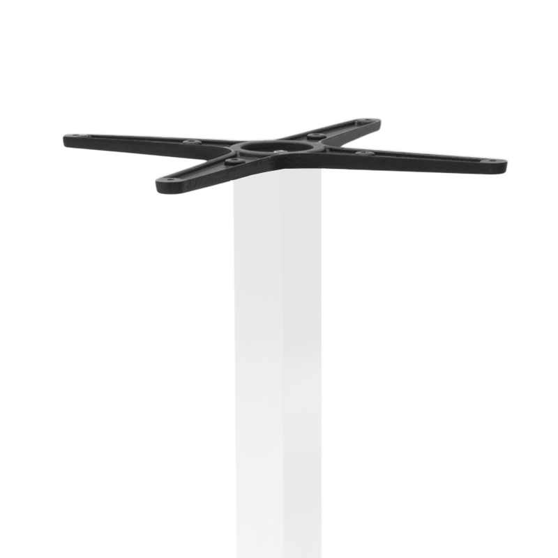 Bazë tavoline bari Stofan pakoworld metal e bardhë-e zezë 45x45x108cm
