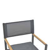 Karrige drejtori Mabu pakoworld alumin gri i errët 56x48x86cm