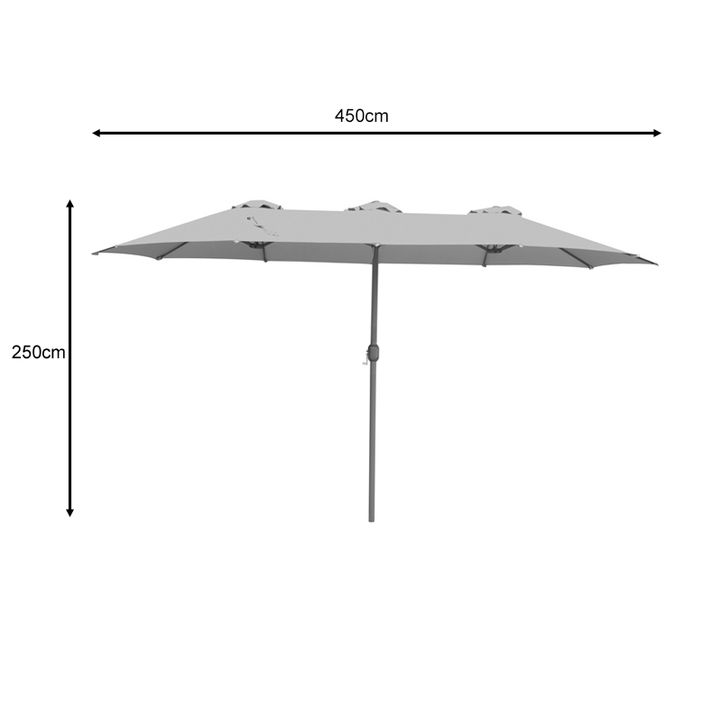 Çadër profesionale Dorizo ​​pakoworld alumin-pëlhurë kafe 2.6x4.5x2.5m