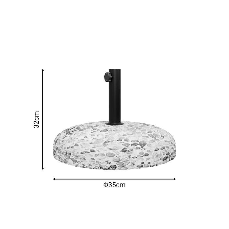 Baza çadre çimentoje me gur kalldrëmi pakoworld 15kg D35cm