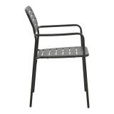 Fotel i palosshëm Deraby pakoworld metal i zi 56x45.5x83cm