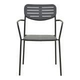 Fotel i palosshëm Deraby pakoworld metal i zi 56x45.5x83cm