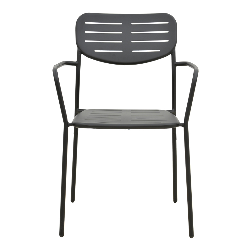 Fotel i palosshëm Deraby pakoworld metal i zi 56x45.5x83cm
