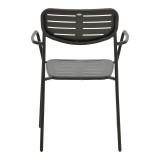 Fotel i palosshëm Deraby pakoworld metal i zi 56x45.5x83cm