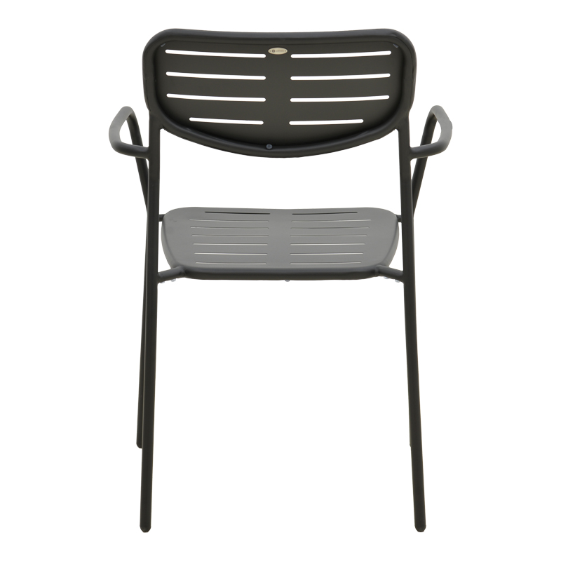 Fotel i palosshëm Deraby pakoworld metal i zi 56x45.5x83cm