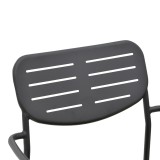 Fotel i palosshëm Deraby pakoworld metal i zi 56x45.5x83cm