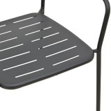 Fotel i palosshëm Deraby pakoworld metal i zi 56x45.5x83cm