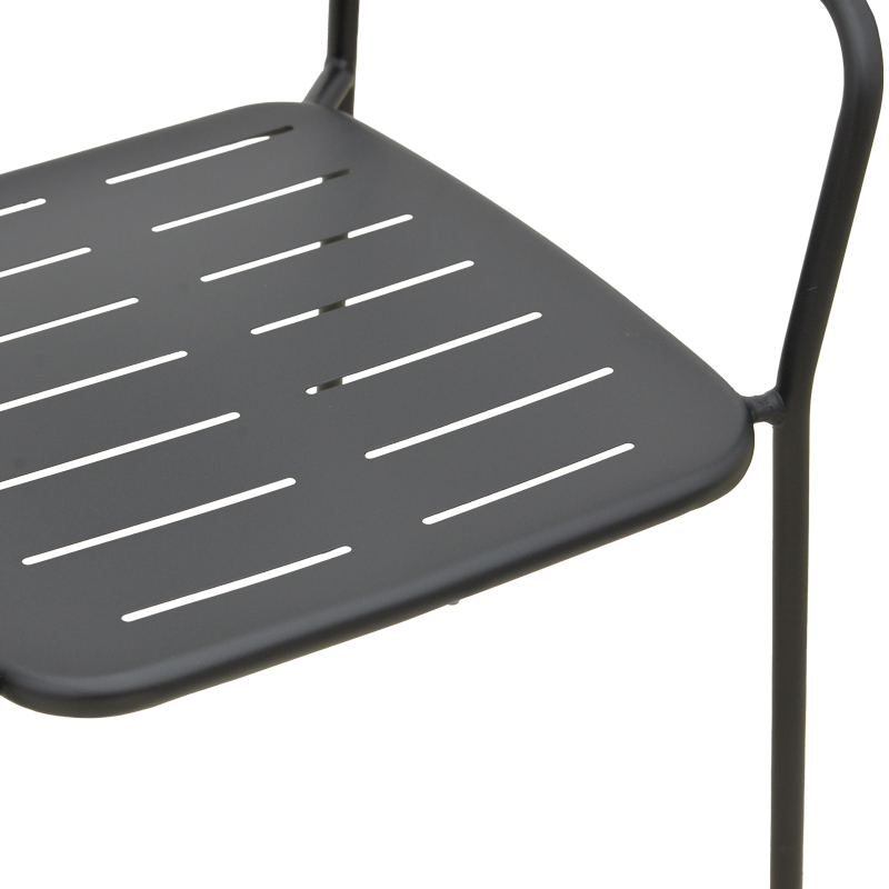 Fotel i palosshëm Deraby pakoworld metal i zi 56x45.5x83cm
