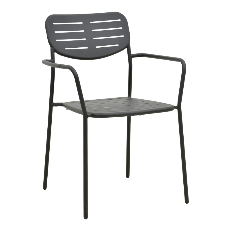 Fotel i palosshëm Deraby pakoworld metal i zi 56x45.5x83cm