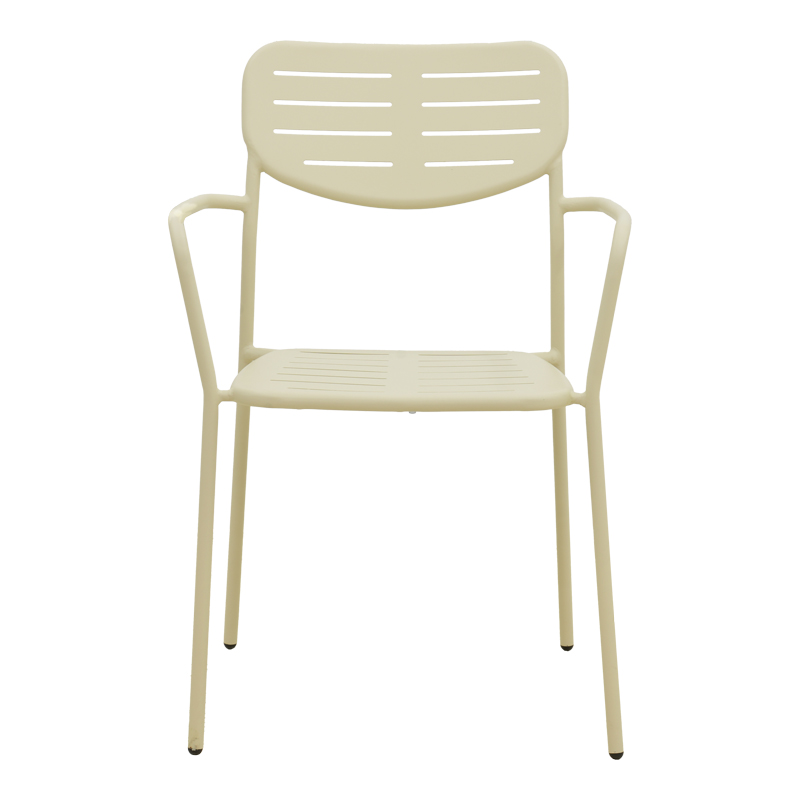 Fotel i palosshëm Deraby pakoworld metal krem 56x45.5x83cm