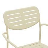 Fotel i palosshëm Deraby pakoworld metal krem 56x45.5x83cm