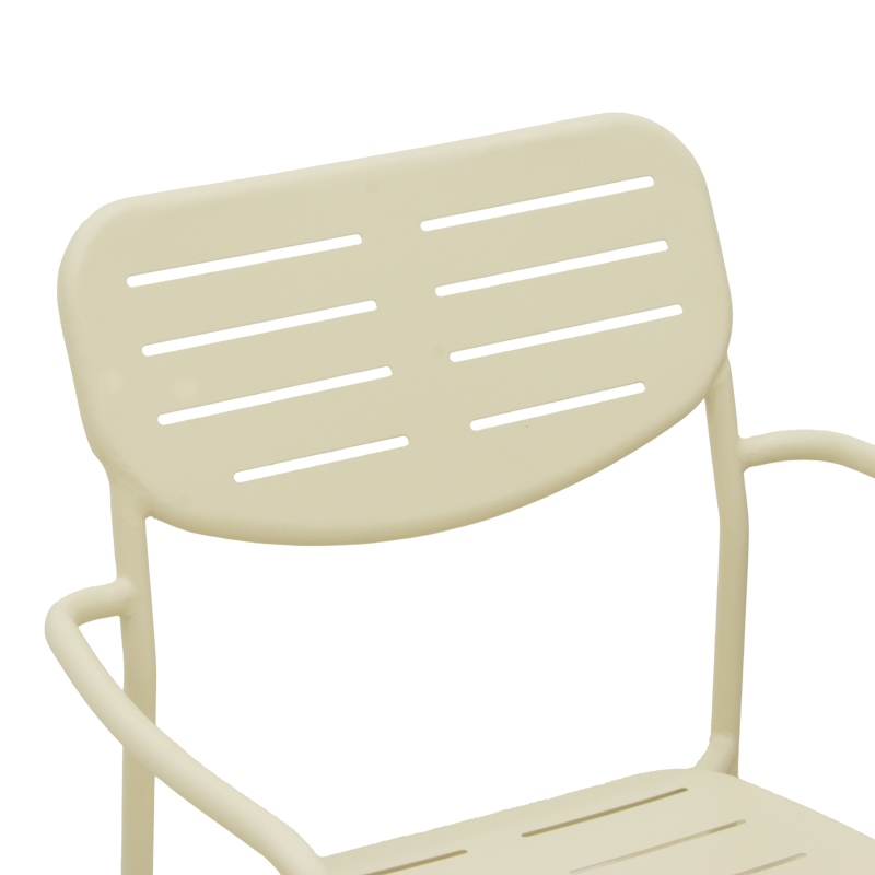 Fotel i palosshëm Deraby pakoworld metal krem 56x45.5x83cm