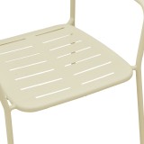 Fotel i palosshëm Deraby pakoworld metal krem 56x45.5x83cm